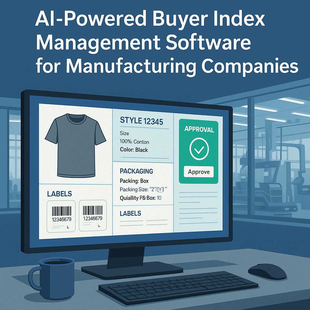 AI-Powered Buyer Index Management Software dashboard for manufacturing companies
