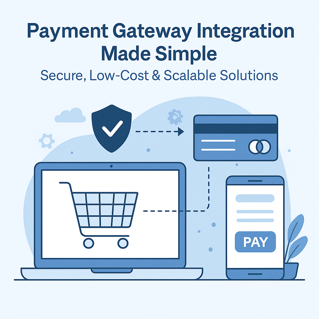 Payment Gateway Integration process flow for secure, low-cost, and scalable solutions