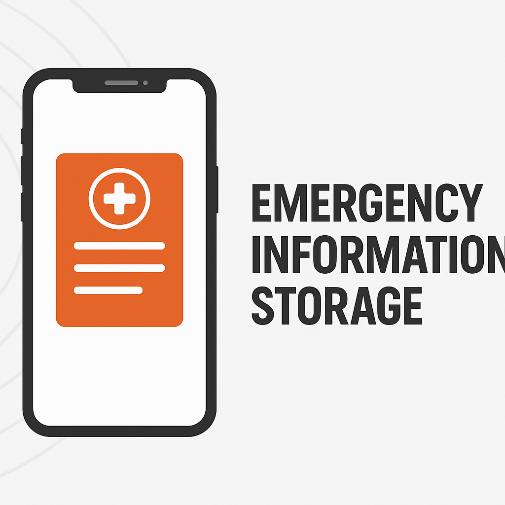 ICE Card customizable medical profile for emergencies