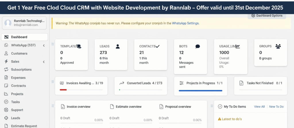 Free CRM with Website Development SaaS Bundle