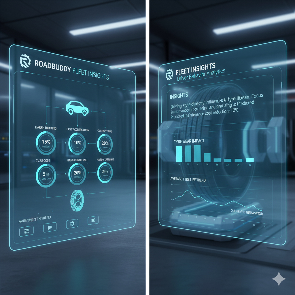 Driver behavior analytics integrated with Tyre Lifecycle Management Software