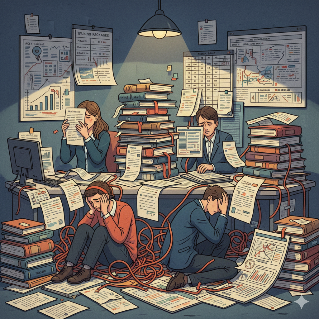 Educators struggling with manual AQF course creation tasks