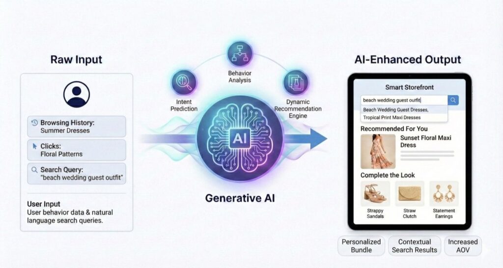 Generative AI in Fashion E-commerce : From Auto-Descriptions to Virtual Models 2 Hyper-Personalization Using AI