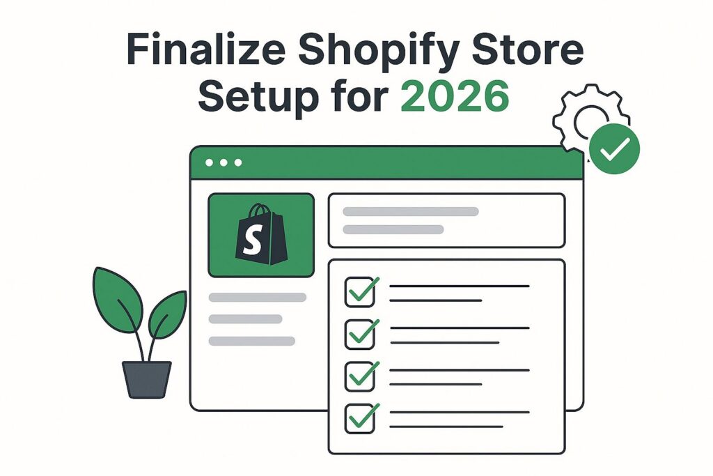 Finalize Shopify Store Setup for 2026