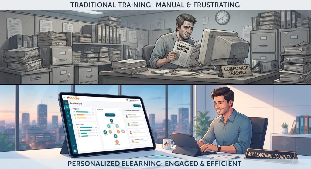 Personalized learning path vs. traditional corporate training