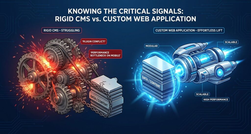 Custom Web Application Development: When and How to Scale Beyond Traditional CMS Platforms 2 Knowing the Critical Signals: When to Scale Beyond CMS