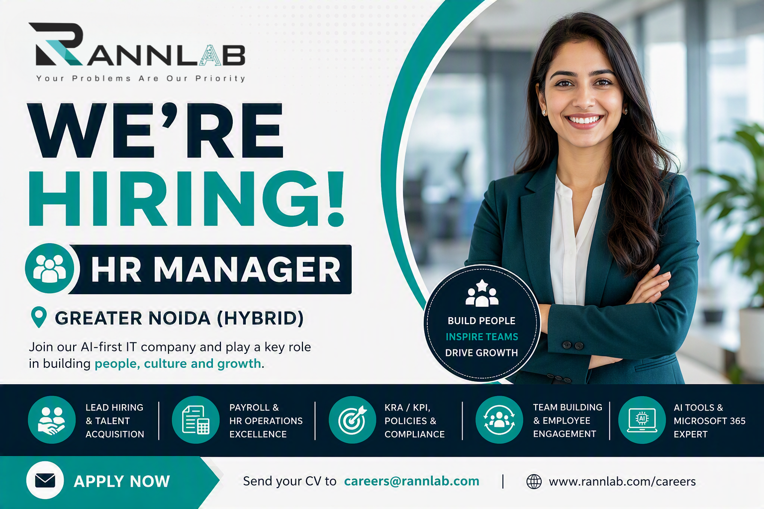 HR Manager job in Greater Noida at Rannlab Technologies