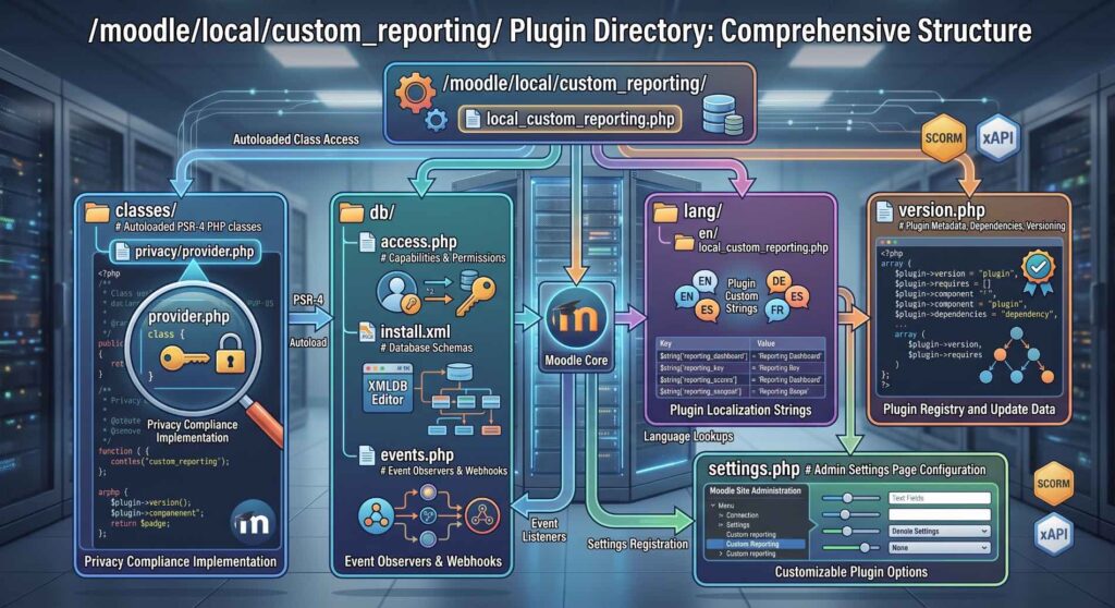 Moodle LMS Development Process: The Complete Step-by-Step Guide 2 Custom Plugin Development
