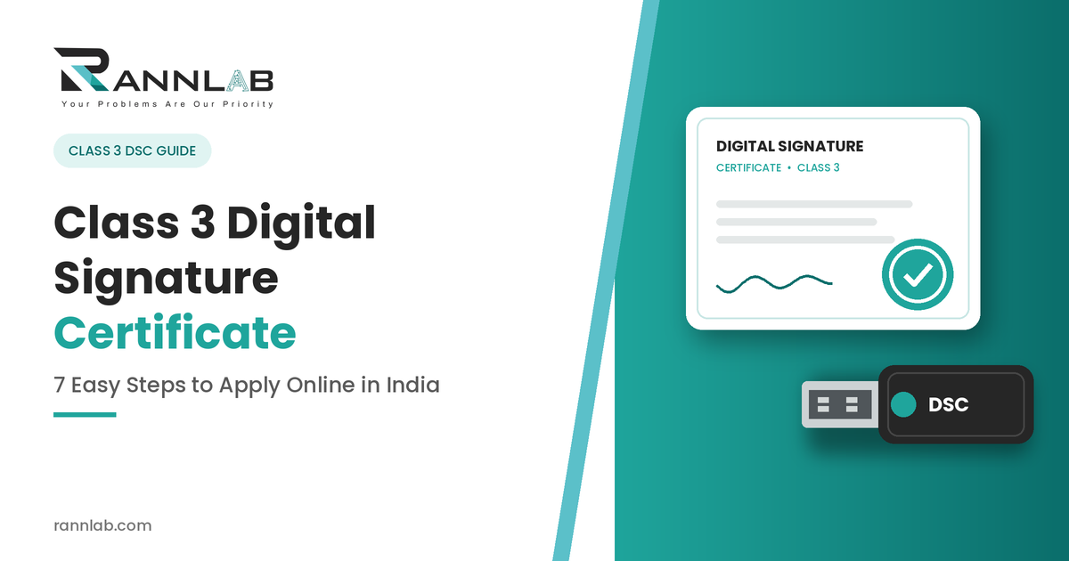 Class 3 digital signature certificate on a USB token